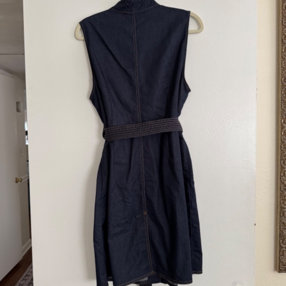 Chico's Sleeveless Belted Denim Dress - Picture 2 of 3